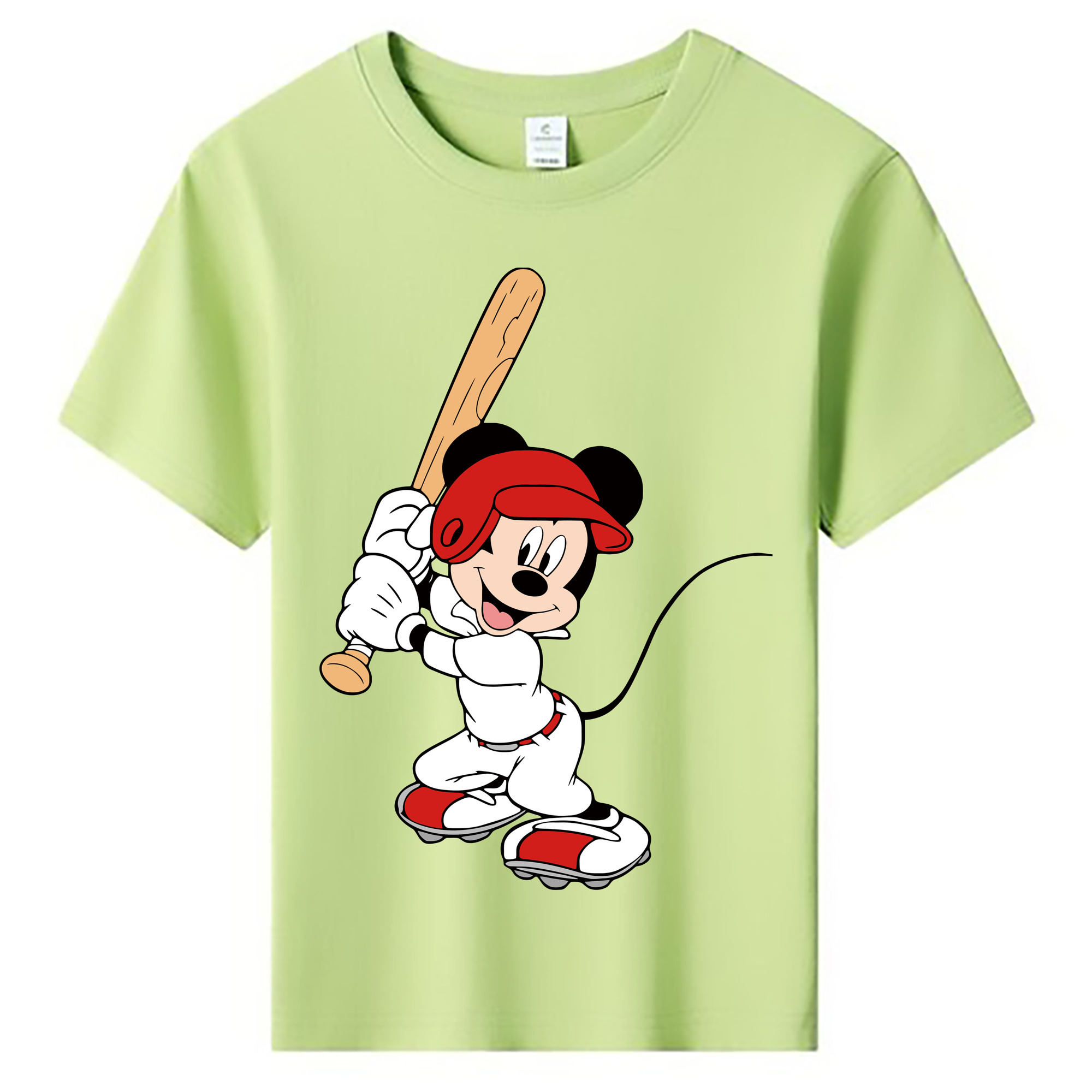 ミッキーマウス Mickey Mouse 綿100％キッズTシャツ（フロントプリント）